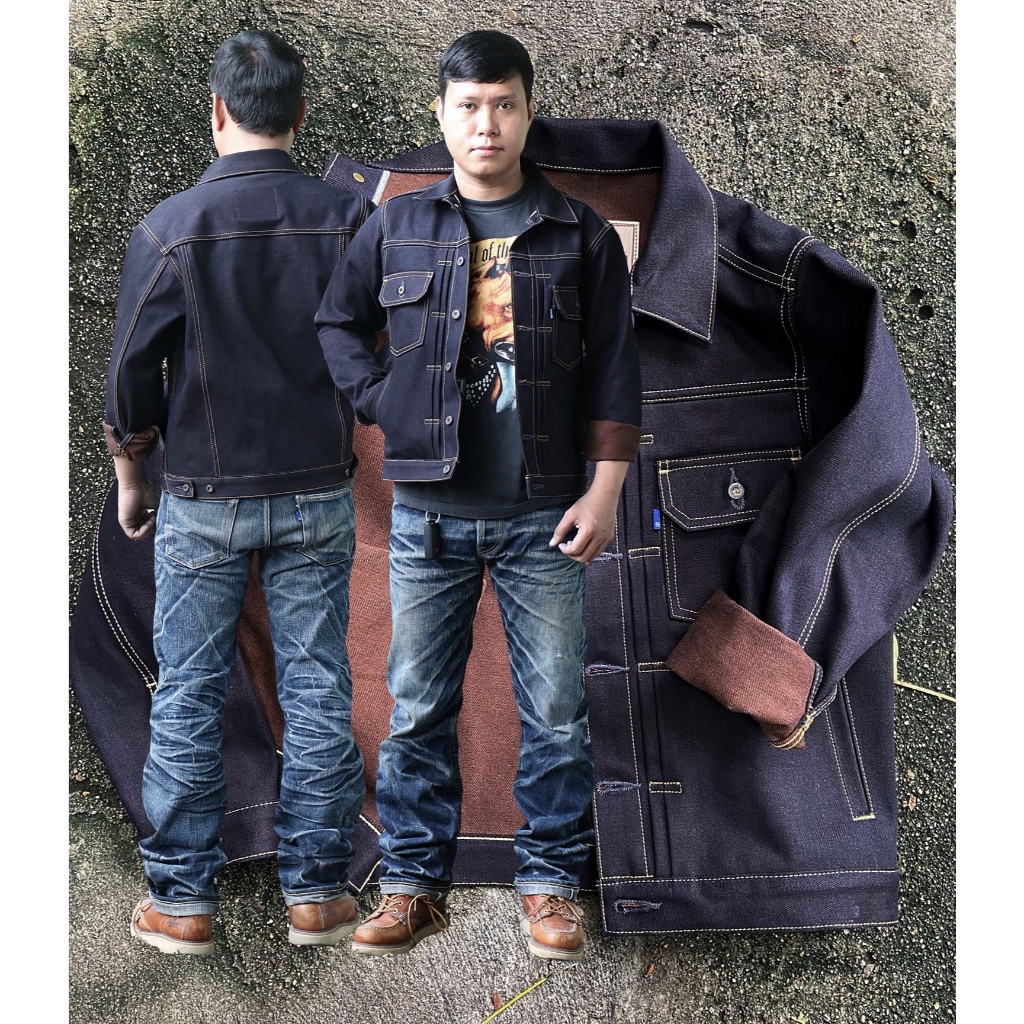 74-JACKET /20WAKAYAMA /INDIGO x BROWN  แจ็กเก็ต type 2