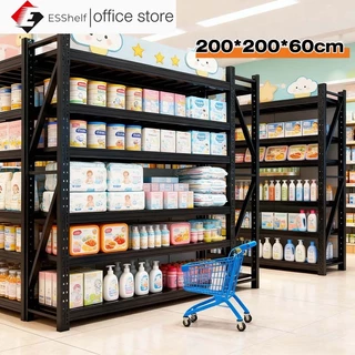 Esshelf ชั้นวางสินค้า ชั้นวางซุปเปอร์มาร์เก็ต วัสดุเหล็ก ฟรีทั่วประเทศ ออกใบกำกับได้ รับน้ำหนัก