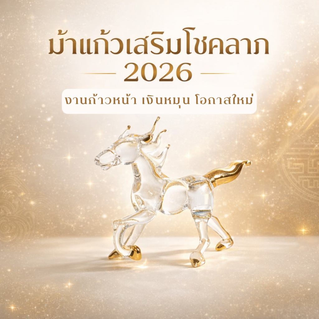 House of Glass Bkk- แก้วเป่า รูปสัตว์ ม้า ปรับฮวงจุ้ย มงคล เสริมโชคลาภ ตั้งโต๊ะทำงาน(12 นักษัตริย์)