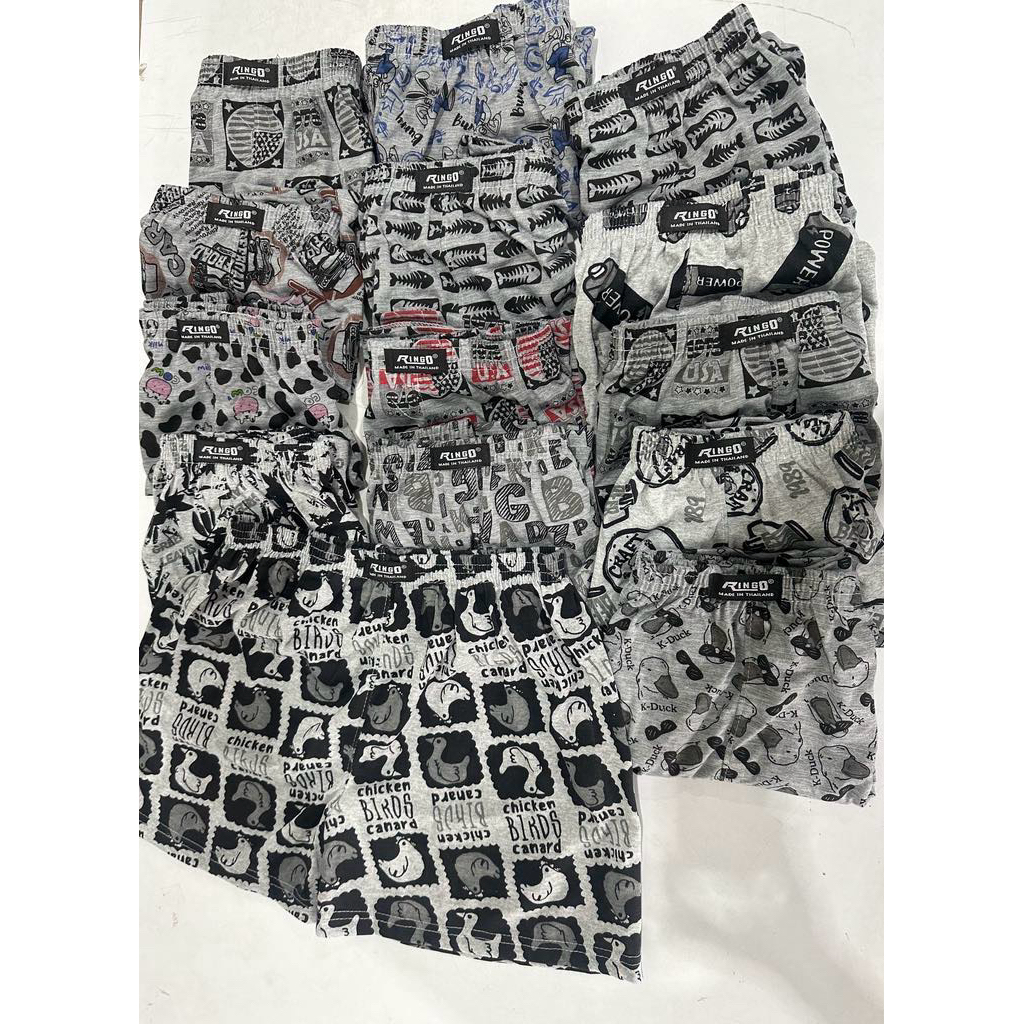RINGO ผ้านิ่ม กางเกงบ๊อกเซอร์ โทนเทา ใส่สบาย คละลาย [ So_mine ] - รูปที่ 3