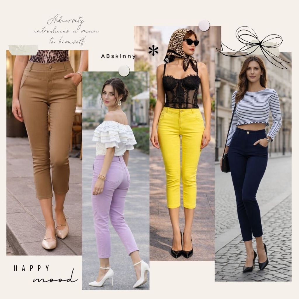 AB Skinny กางเกง 9 ส่วน 30 สี ของแท้ จากเพจดัง 350,000 Like กางเกง AB สกินนี่ยีนส์ผู้หญิง รวมสี
