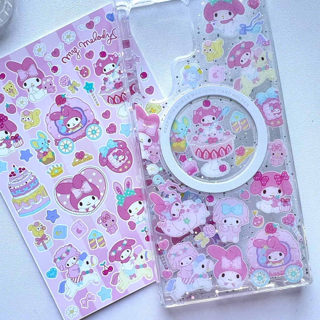 เคส My Melody 🎵เคสกากเพชร handmad