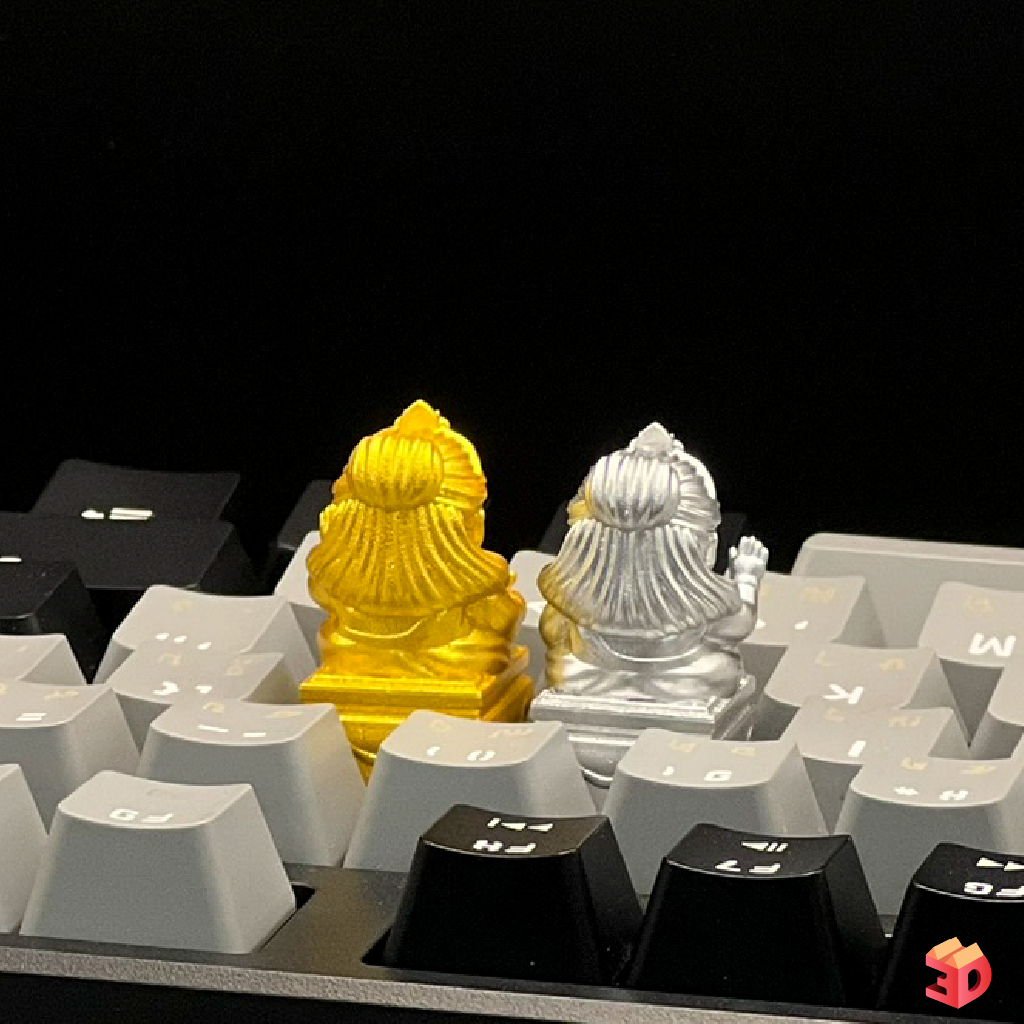 คีย์แคปนางกวัก เรียกทรัพย์ รับเงิน รับทอง | สีทอง สีเงิน เสริมดวงค้าขาย Lucky Keycap
