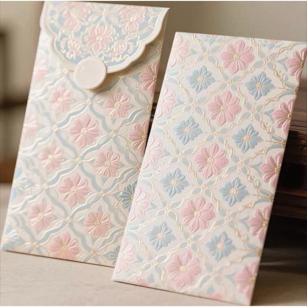 Set5ใบ 🧧2026 แต๊ะเอีย หรู ปั๊มนูน พิมพ์ลายฟอยด์ทอง ซองอั่งเปา ซองใส่เงิน