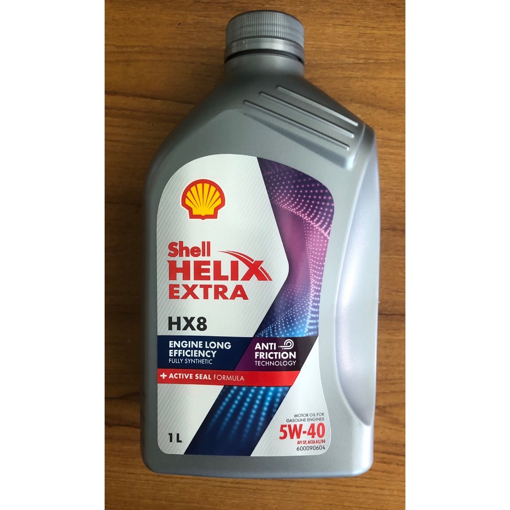 **โฉมใหม่** น้ำมันเครื่องเบนซิน  Shell HX8 5W-40 1L เชลล์ เฮลิกส์ HX8 5W-40 ขนาด 1 ลิตร