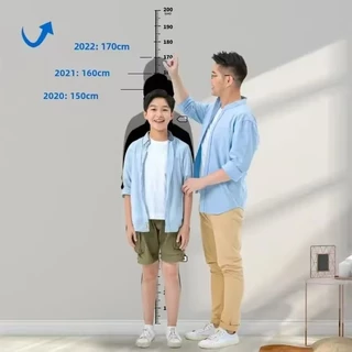 แถบวัดความสูง 2 เมตร แบบติดผนัง ลอกออกง่าย ไม่ทิ้งคราบกาว