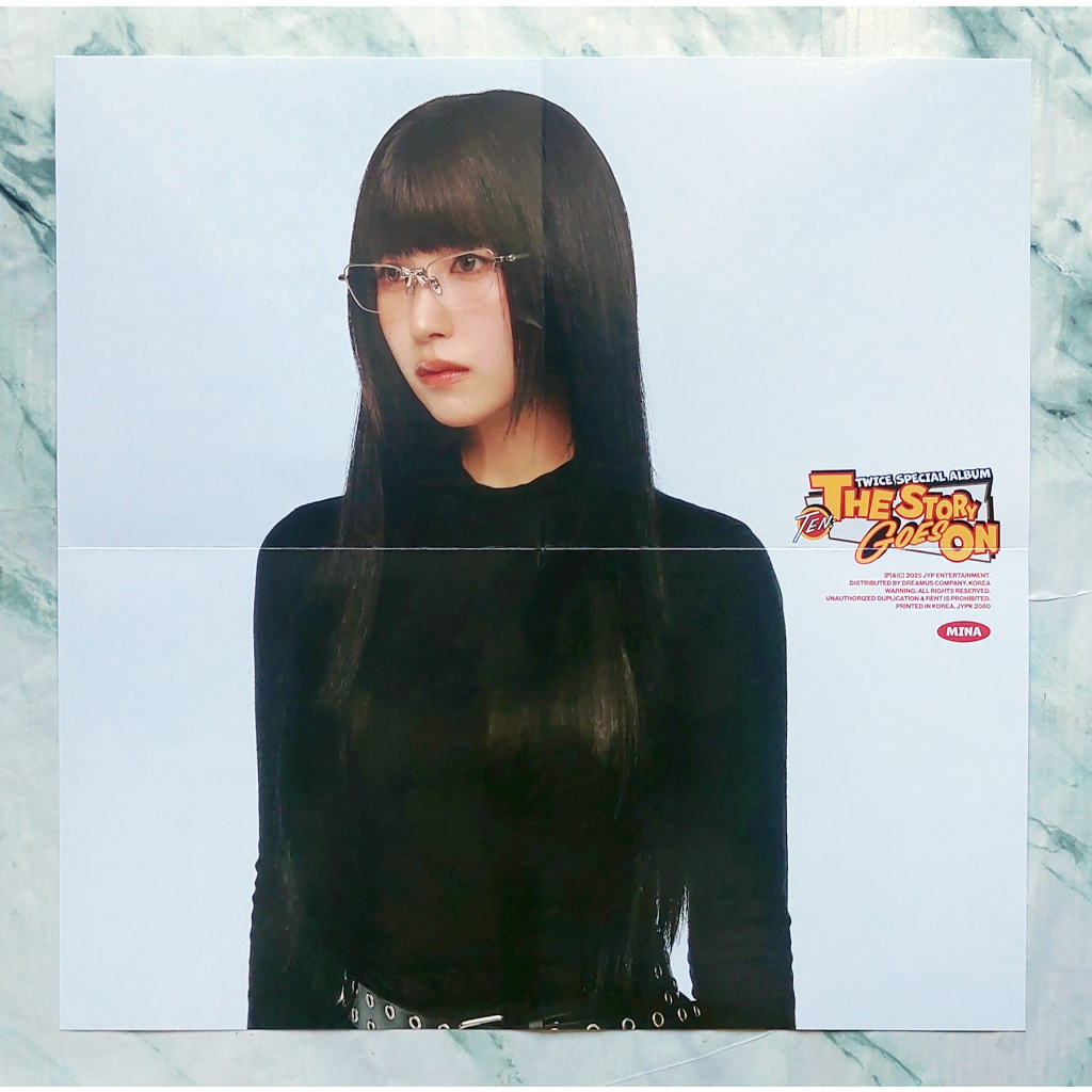 Folded Poster มินะ จาก CD อัลบั้ม TWICE - TEN : The Story Goes On Album ของแท้ Kpop โปสเตอร์ Mina