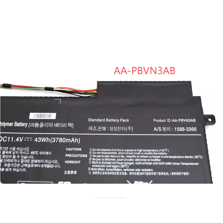 แบตเตอรี่ใหม่สำหรับซัมซุง AA-PBVN3AB NP370R4E 470R5E 450R5V / U 510R5E