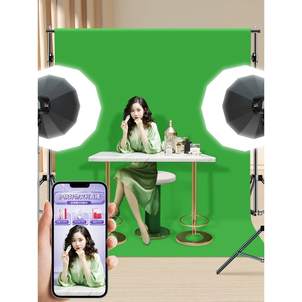 ฉากถ่ายรูปพร้อมขาตั้ง 2M*2M และผ้าฉาก สีเขียว/ขาว/ดำ thumbnail 6