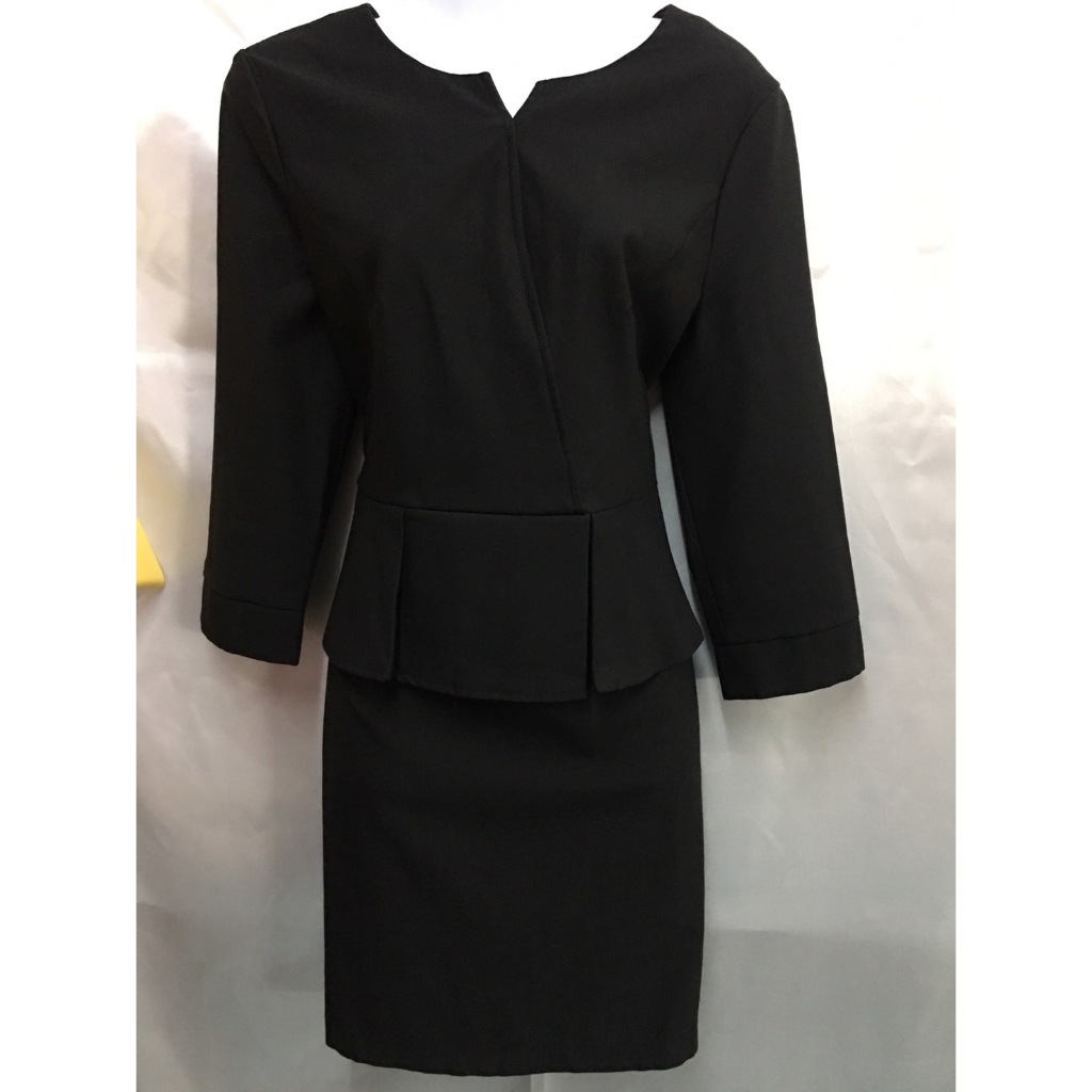 Working Woman Dress เดรสแขน 3 ส่วนดีไซน์หรู (มือสอง)