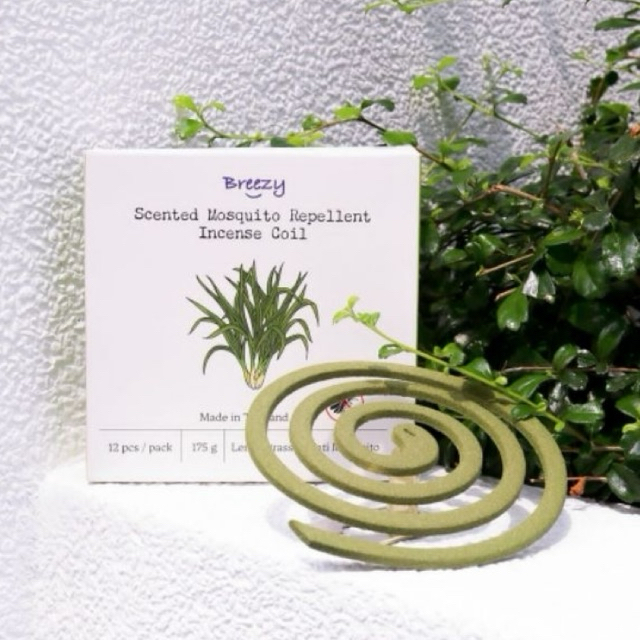 Breezy Mosquito Repellent Incense Coil Outdoor ยากันยุง ขดไล่ยุง ธูปไล่ยุง ขดตะไคร้ ธูปตะไคร้ ขดยากันยุง  ยากันยุงแคมป์