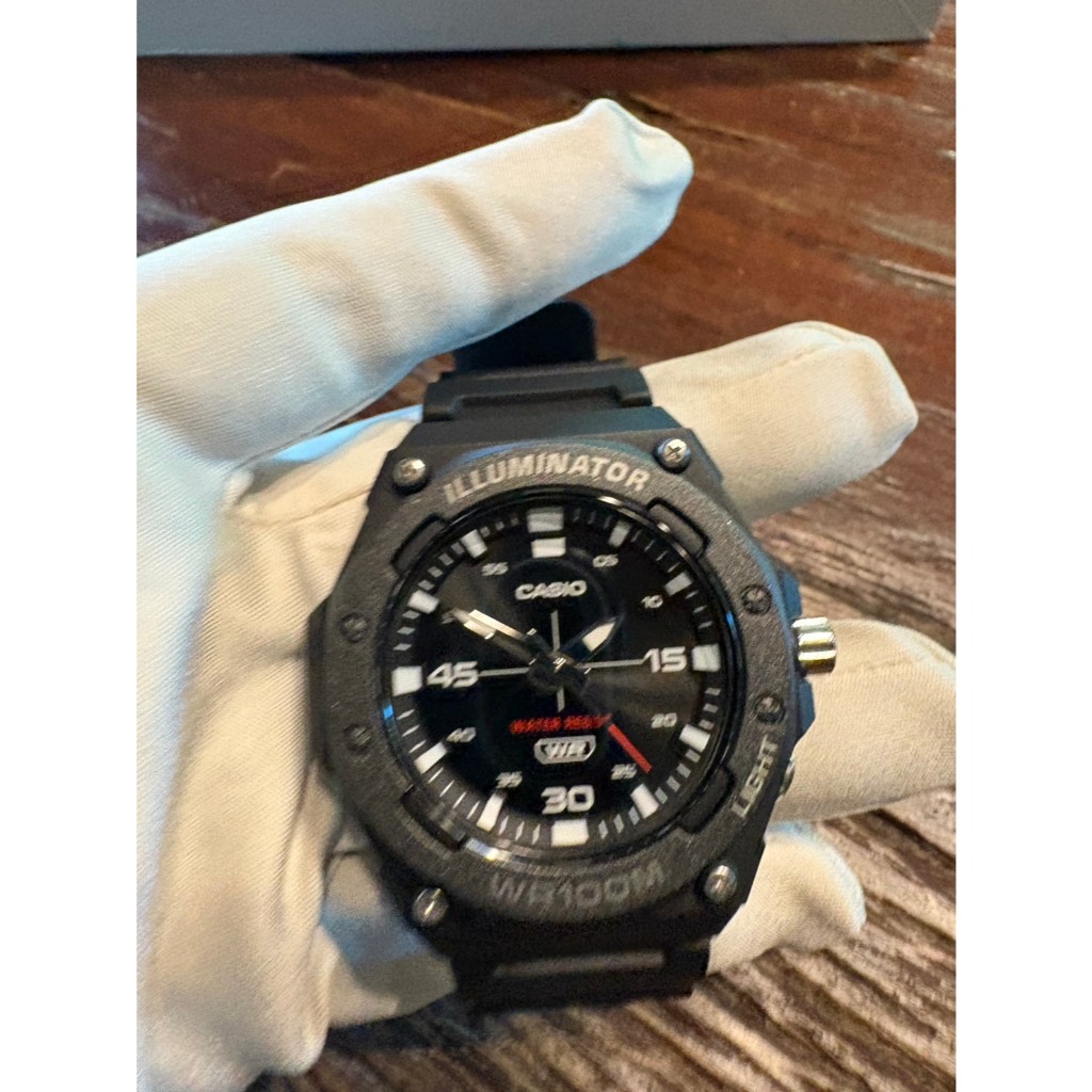 CASIO ของแท้ ประกันศูนย์ 1 ปี รุ่น MW-620H-1AV หน้าดำ กันน้ำ 100 เมตร เรือนผู้ชาย ทรงสปอร์ต - รูปที่ 2