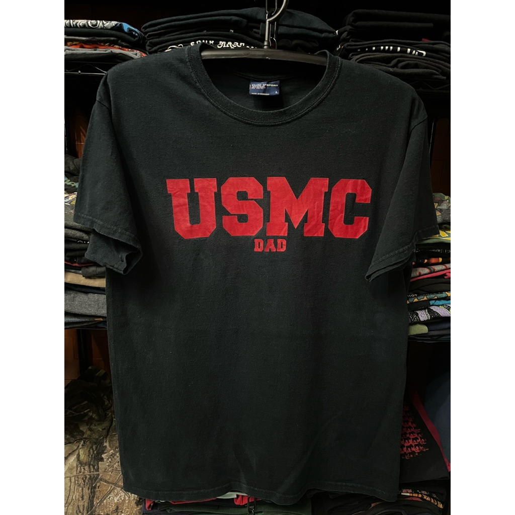 เสื้อยืดแนววินเทจ USMC งานป้าย