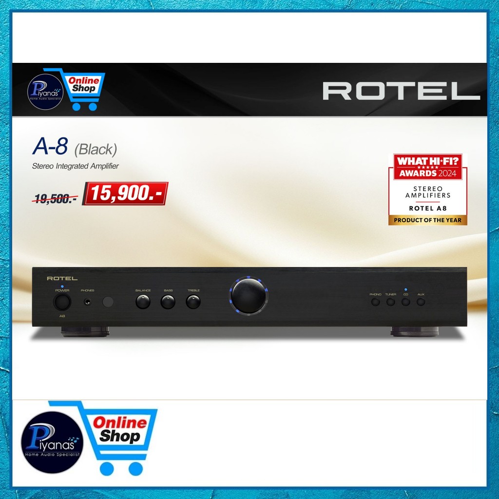 ROTEL : A-8 (BLACK)/(SILVER) /Piyanas electric/ปิยะนัส อิเล็คทริคส์