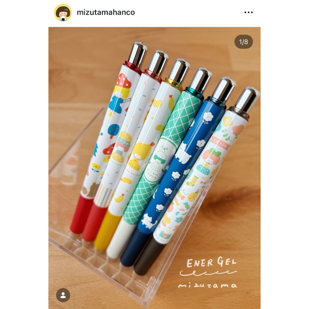ปากกา #pentel #energel #mizutama เจลสีดำ 0.5