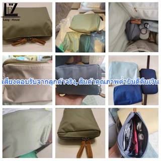 กระเป๋าเครื่องสำอางแบบซิปคู่ กระเป๋าใส่แป้งตลับ กระเป๋าใส่ลิปสติกขนาดเล็ก กระเป๋าใส่เหรียญ และกระเป๋าเก็บของ