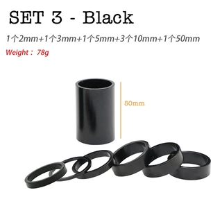 แหวนรองคอจักรยาน แหวนสเปเซอร์ Spacer Headset (28.6) 1-1/8" ขนาดซางปกติ วัสดุอลูมิเนียม จัดชุดเซตหลากหลายขนาด