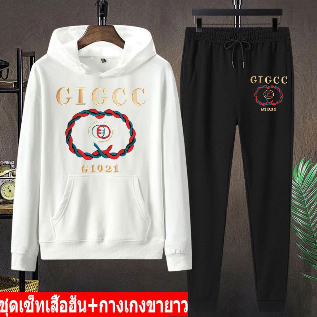 BK1311-LONG+AA1311 ชุดเซ็ตเสื้อฮุ้ด+กางเกงวอร์ม ชุดเซ็ทแฟชั่นผู้หญิงผู้ชาย ใส่สบาย