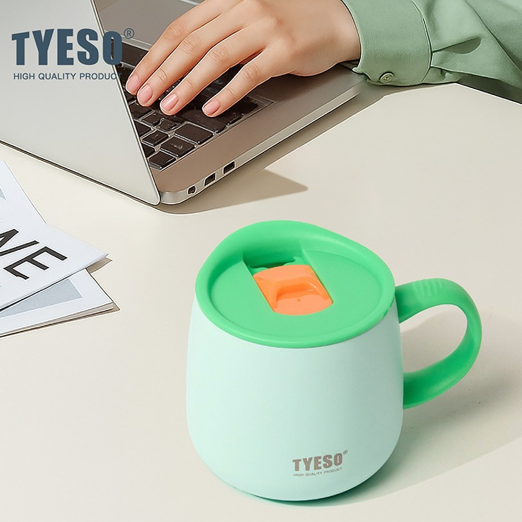 🇹🇭  TYESO เคลือบเซรามิก แก้วเก็บความเย็น–ร้อน แก้วเก็บอุณหภูมิ แก้วสแตนเลส 355ml.