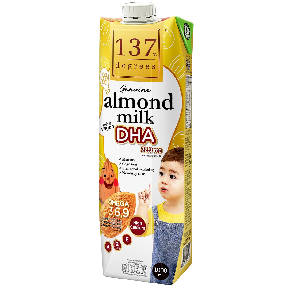 137 Degrees  Almond Milk with DHA  นมอัลมอนด์ผสม DHA 1L