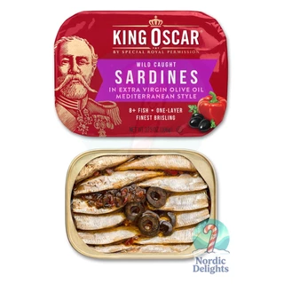 King Oscar Sardines Mackerel Olive Oil Jalapeno Lemon Med ปลาซาร์ดีนแมคเคอเรลคิงออสการ์นอร์เวย์น้ำมันมะกอก
