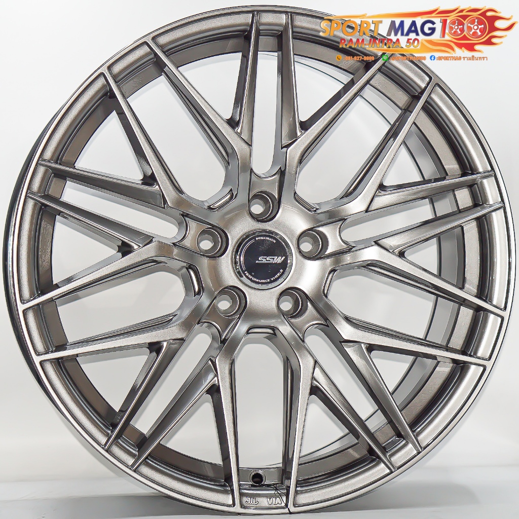 ล้อแม็กใหม่ #SSW S348 #Vorsteiner สีไฮเปอร์แบล็ค (HB) ขนาด 8.5-18นิ้ว 5รู108 Offset38