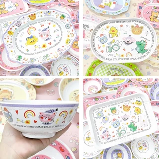 ลายการ์ตูน จาน ชาม ถ้วย จานข้าวเด็ก เมลามีน แท้ ลาย สวนสัตว์ แพนด้า หมี แมว BAKERY CHEERS
