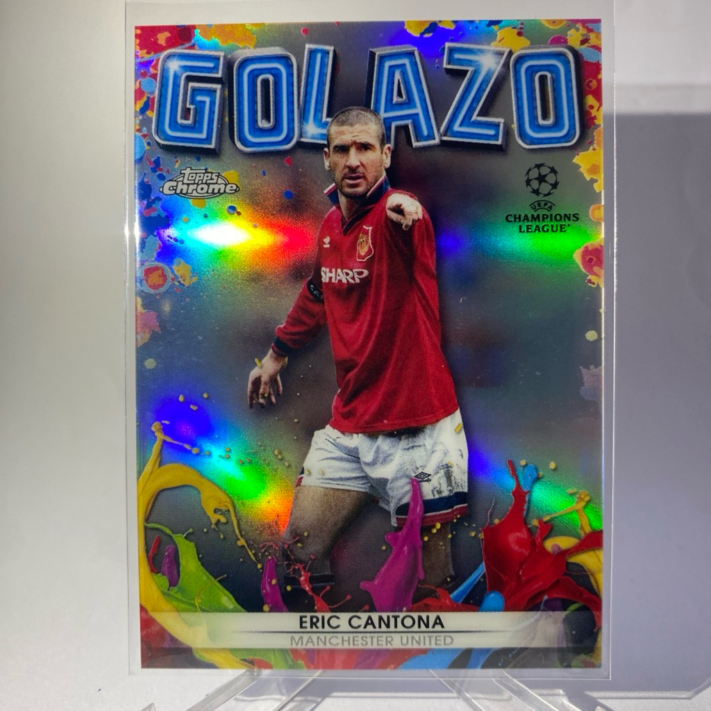 การ์ดนักฟุตบอล ERIC CANTONA, MANCHESTER UNITED, GOLAZO, TOPPS CHROME 2022