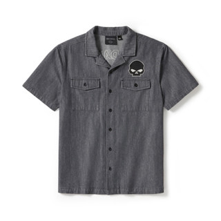 เสื้อเชิ้ตยีนส์ MEN'S WILLIE G SKULL DENIM SHIRT 96383-25VM