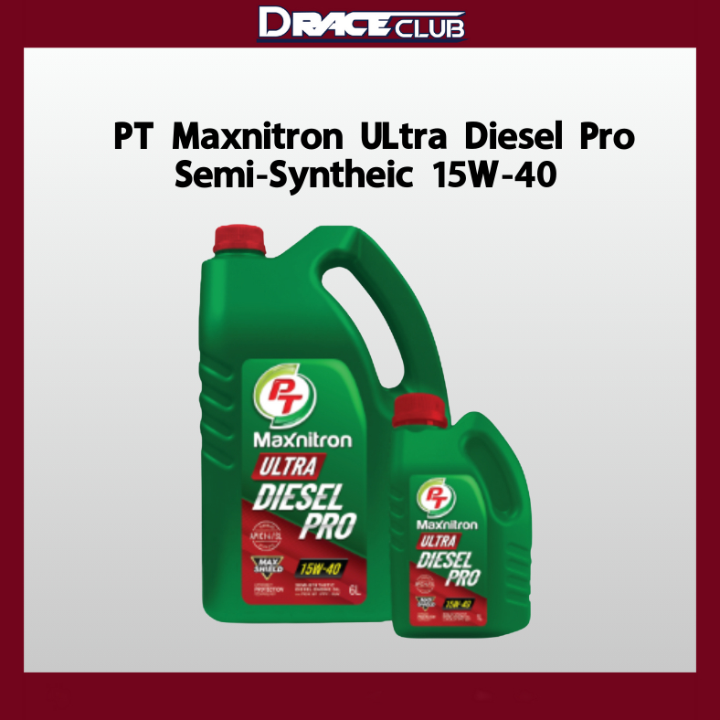 น้ำมันเครื่องดีเซลกึ่งสังเคราะห์PT Maxnitron Ultra Diesel Pro 15W-40 6ลิตร+แถมฟรี 1 ลิตร