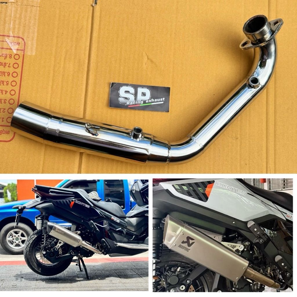 คอท่อสแตนเลส Zontes368g 368k V1 คอ2.0 zontes350E  38มิล