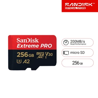 SanDisk Extreme Pro microSDXC 256GB A2 (SDSQXCD-256G-GN6MA) ความเร็วสูงสุด อ่าน 200MB/s เขียน 140MB/s