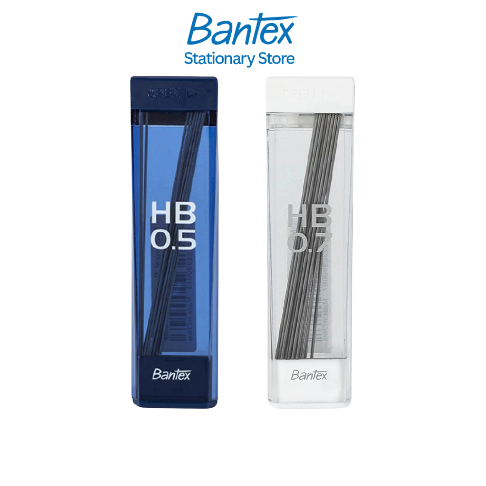 Bantex ไส้ดินสอกด ไส้ดินสอ HB 0.5/0.7 mm 20 แท่งต่อชิ้น ทนทาน เส้นคมชัด ไม่หักง่าย Pencil lead