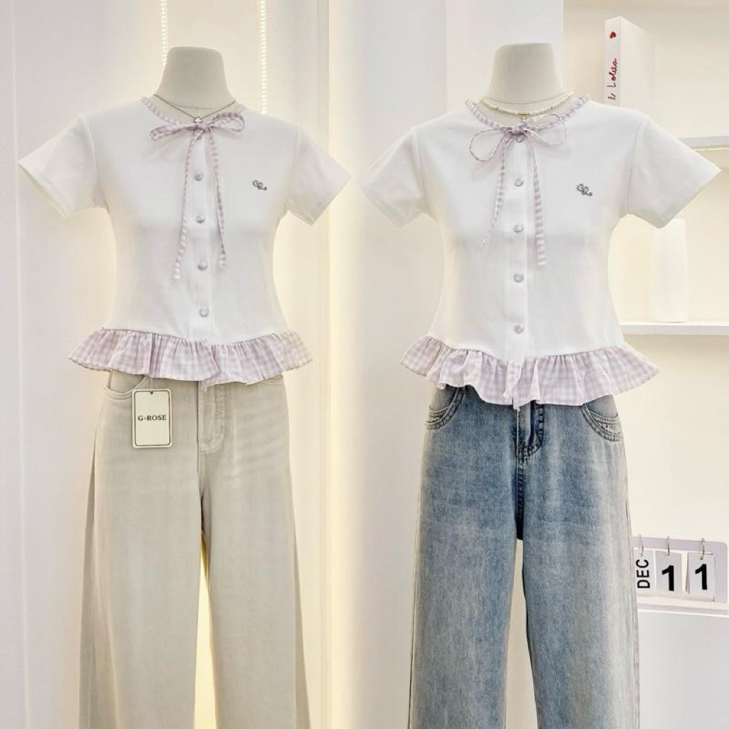 เสื้อครอปเกาหลี G-Rose