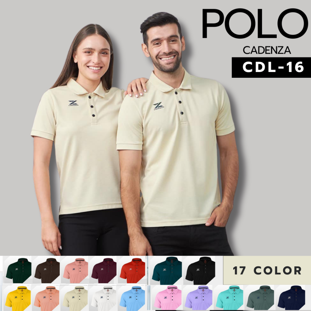 (SET-2) เสื้อโปโล Cadenza รุ่น CDL-16 PREMIUM POLO เนื้อผ้า CORN FILAMENT