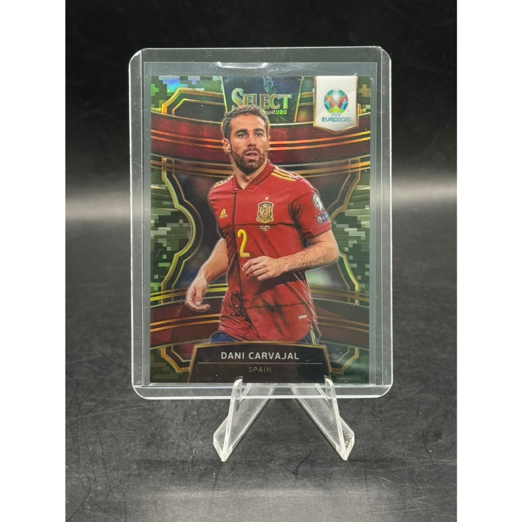 [รันเลข 17/60] การ์ด Dani Carvajal 2020 Panini Select Euro Terrace Green Camo Prizm