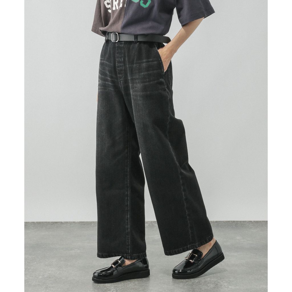 GLOBAL WORK กางเกงยีนส์ ทรงขาตรง เอวยางยืด GOOD Denim Easy Pants – โปรปัง
