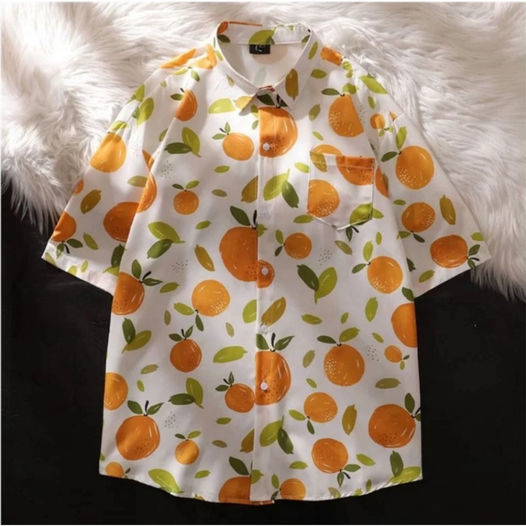 ใหม่ พร้อมส่งเสื้อฮาวายชาย ย้อมดอกไม้เสื้อฮาวาย เสื้อเชิ้ตผู้ชายแขนสั้น เนื้อผ้าดีใส่สบาย