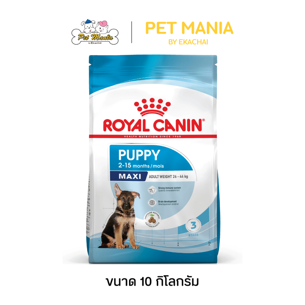 Royal Canin Maxi Puppy อาหารสำหรับลูกสุนัขพันธุ์ใหญ่ อายุ 2-15 เดือน ขนาด 10 kg.