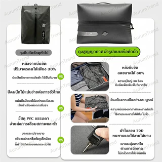 ถุงบีบอัดสูญญากาศ กันน้ำ กระเป๋า Essentials กลางแจ้งพร้อมปั๊มลม สามารถใช้ซ้ำได้ ประหยัดพื้นที่