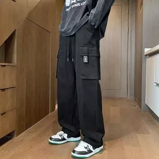 กางเกงคาร์โก้ผู้ชาย แฟชั้นผู้ชาย กางากงขายาวสไตล์เกาหลี ใส่สบาย สวย