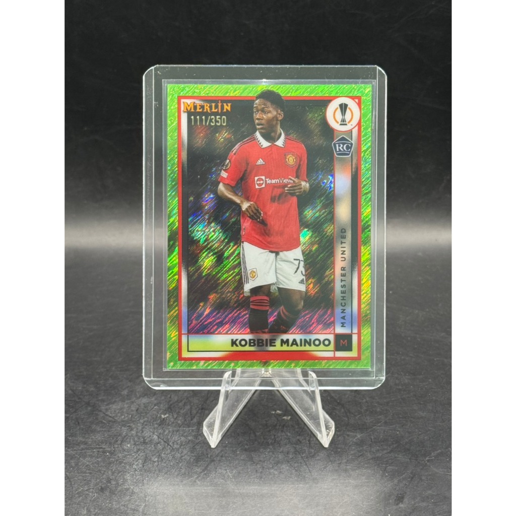 **Kobbie Mainoo Rookie /350 2022-23 Topps Merlin UEFA Europa League Manchester United RC**