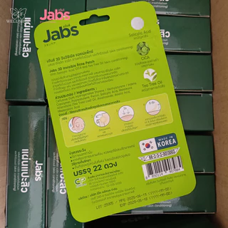 Jabs แผ่นแปะสิว 3D Invisible Acne Patch (22 ชิ้น/ซอง) แผ่นบางใส ปิดสิวเนียน ดูดสิว ใช้กับเมคอัพได้