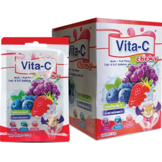 Vita C Chewy เยลลี่วิตามินซี น้ำตาลน้อยกว่าเดิม รสผลไม้รวม (1 กล่อง 20 ซอง)