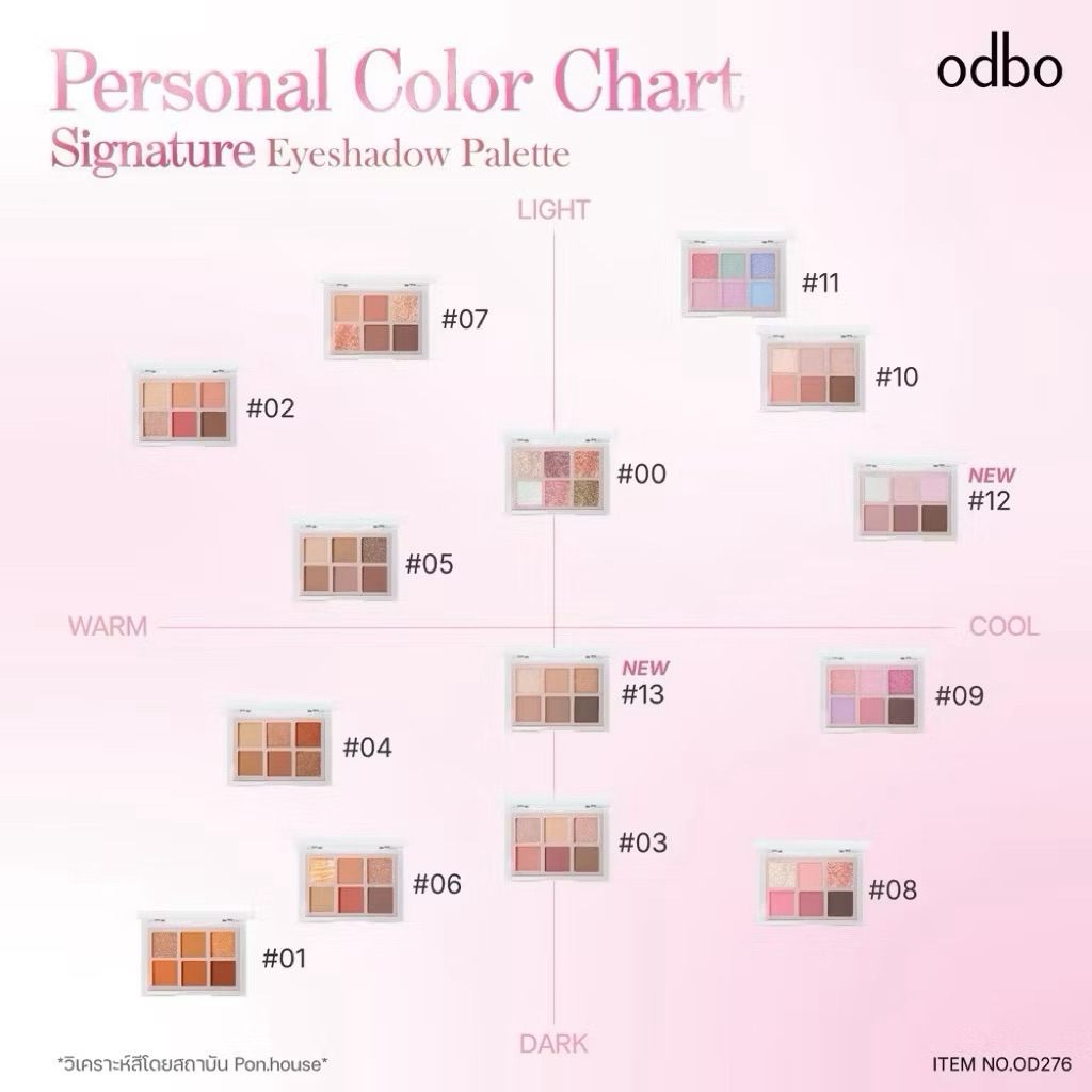 ODBO SIGNATURE EYESHADOW PALETTE - OD276 - รูปที่ 6