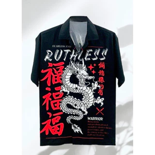 เสื้อเชิ้ตฮาวายไหมอิตาลี Men in Black สุดเท่ห์