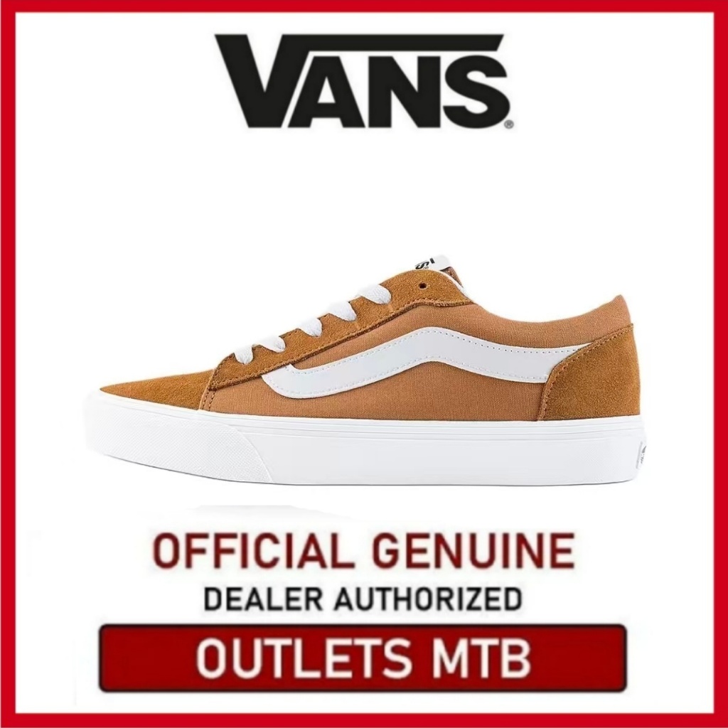 【100% Original】Vans Vero LS low cut board shoes for men and women in earthy yellow