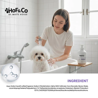 HOF Formula double white magic Shampoo for pets แชมพูขนขาวสำหรับ บิชอง มอลทีส สุนัขขนสีขาว
