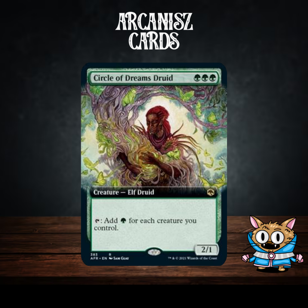 Circle of Dreams Druid Borderless Non Foil (ไม่ฟอย) การ์ด Magic The Gathering Adventures in the Forgotten Realms