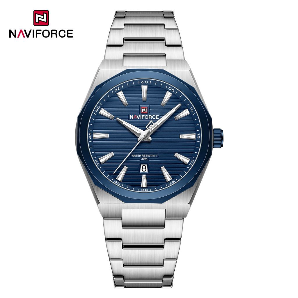 NAVIFORCE นาฬิกาข้อมือผู้ชาย รับประกัน 1 ปี ของแท้ 💯% สายสแตนเลส รุ่น 9274